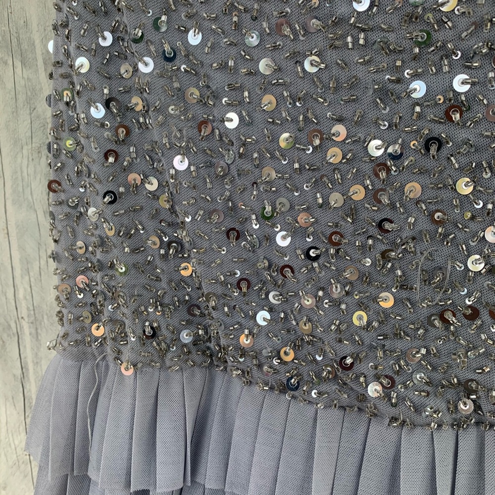 SALE โจ Alice & Olivia Sequin Pleated Mini Dress - Picture 5 of 9